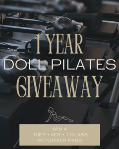 1 Jahr Doll Pilates Giveaway